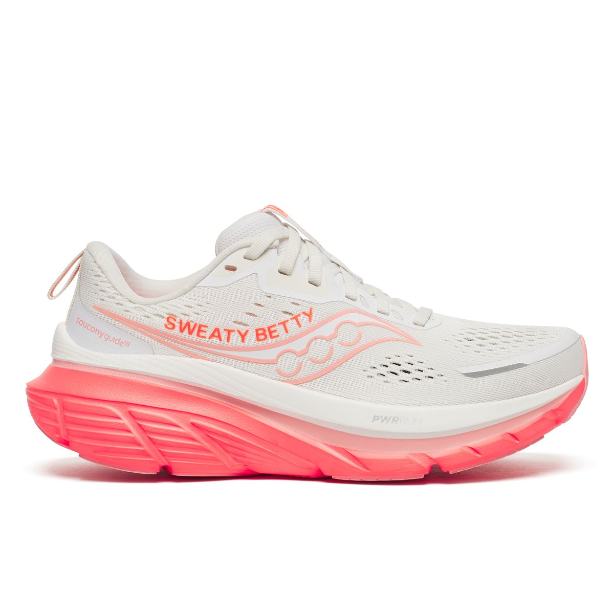 Sweaty Betty X Saucony Guide 18, White | Fluoro, dynamic