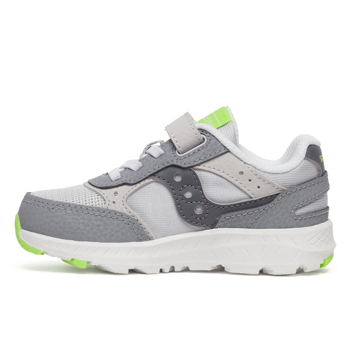 Eclipse Jr. Sneaker, White/Grey/Lime, dynamic 3